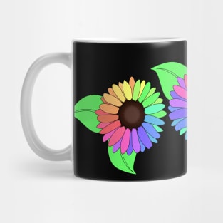 3 Rainbow Sunflowers Mug